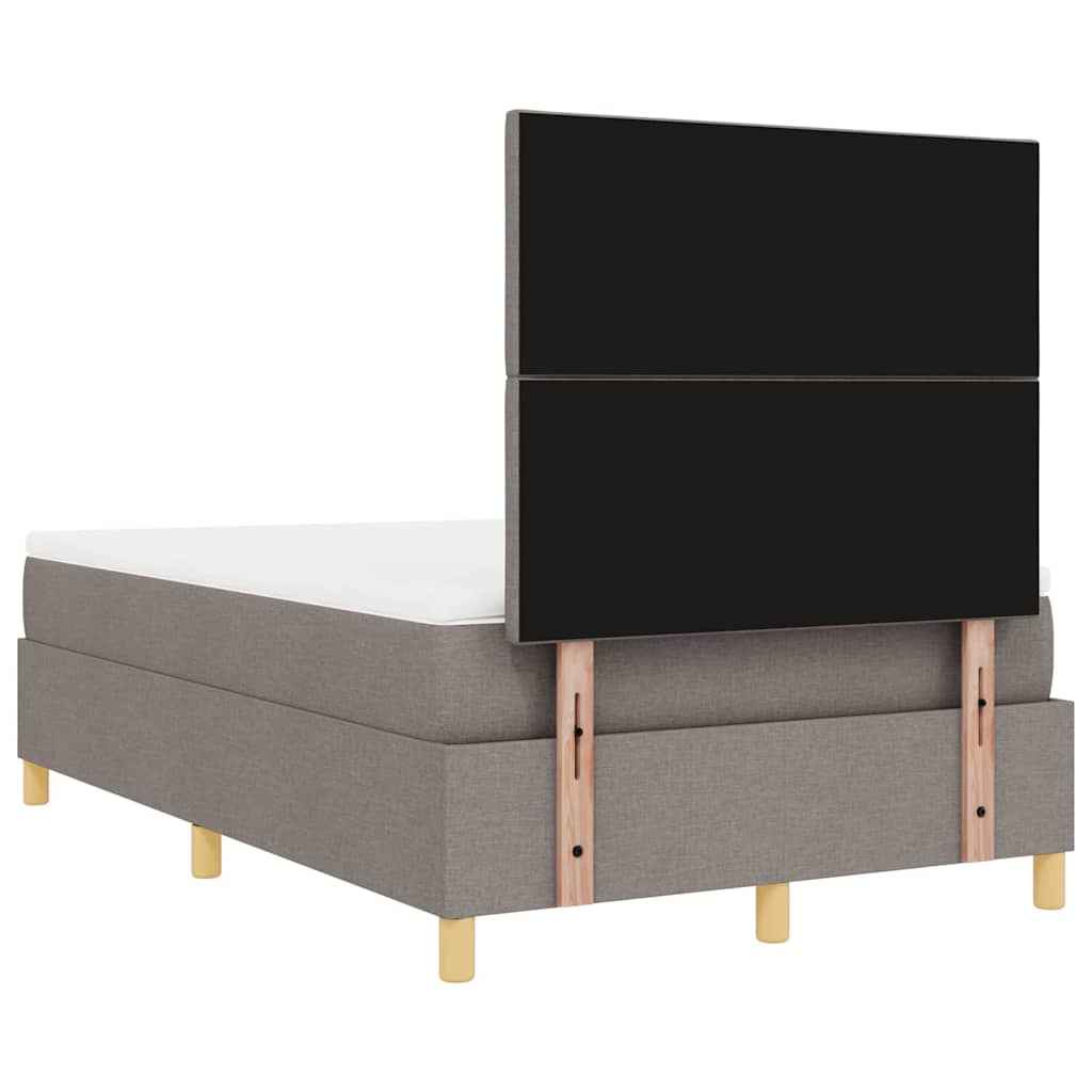 Boxspringbett mit Kopfteil Taupe 120 x 200 cm Stoff
