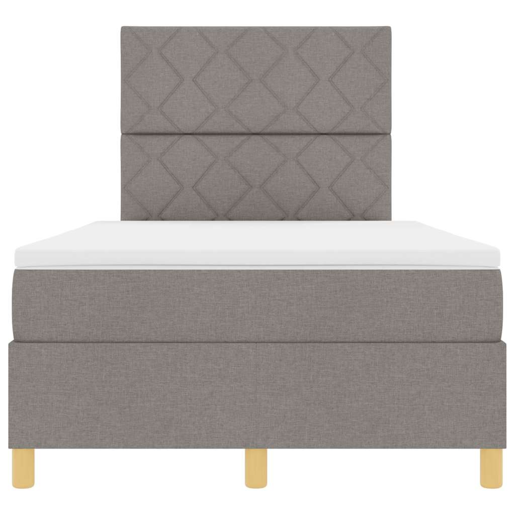 Boxspringbett mit Kopfteil Taupe 120 x 200 cm Stoff