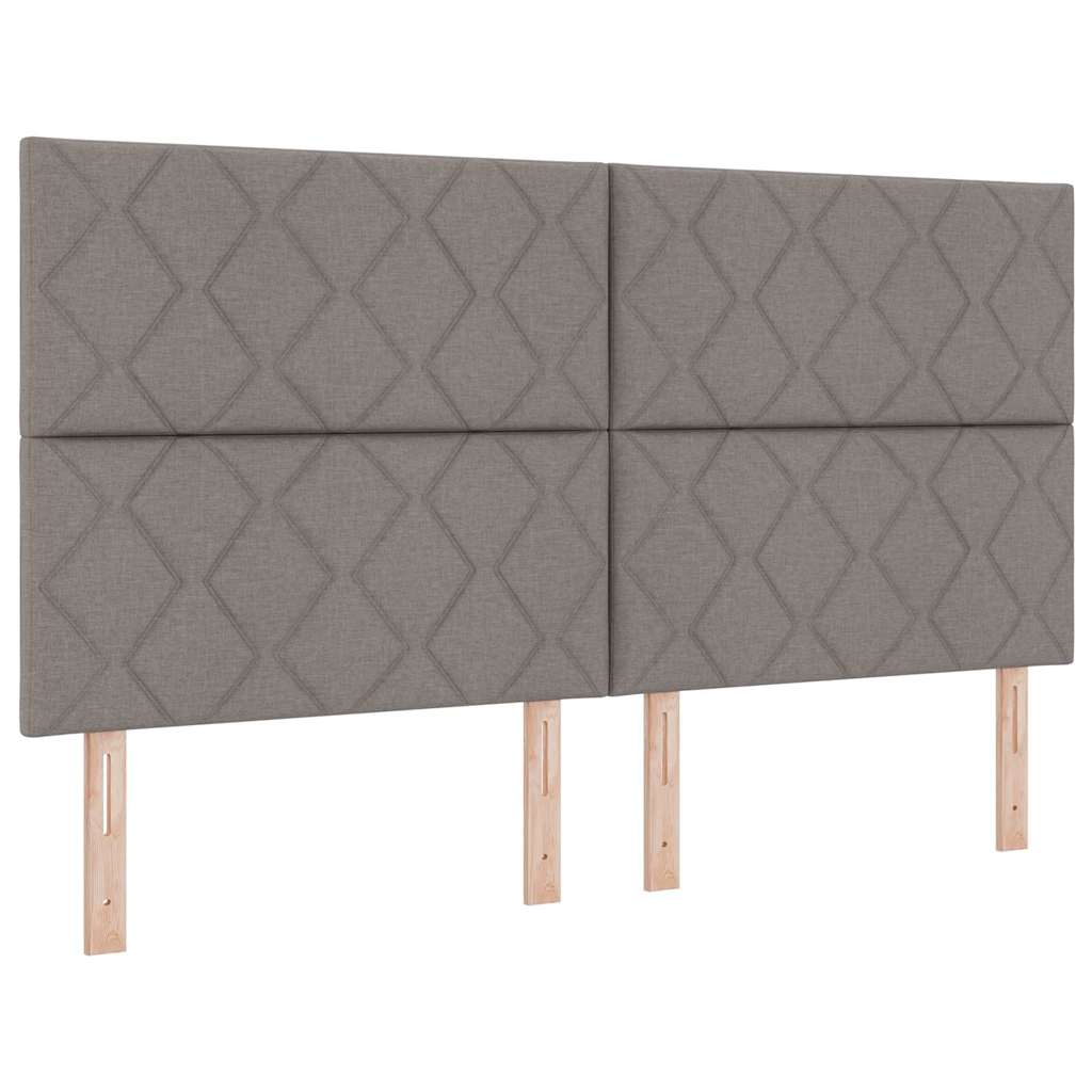 Boxspringbett mit Kopfteil Taupe 180 x 200 cm Stoff