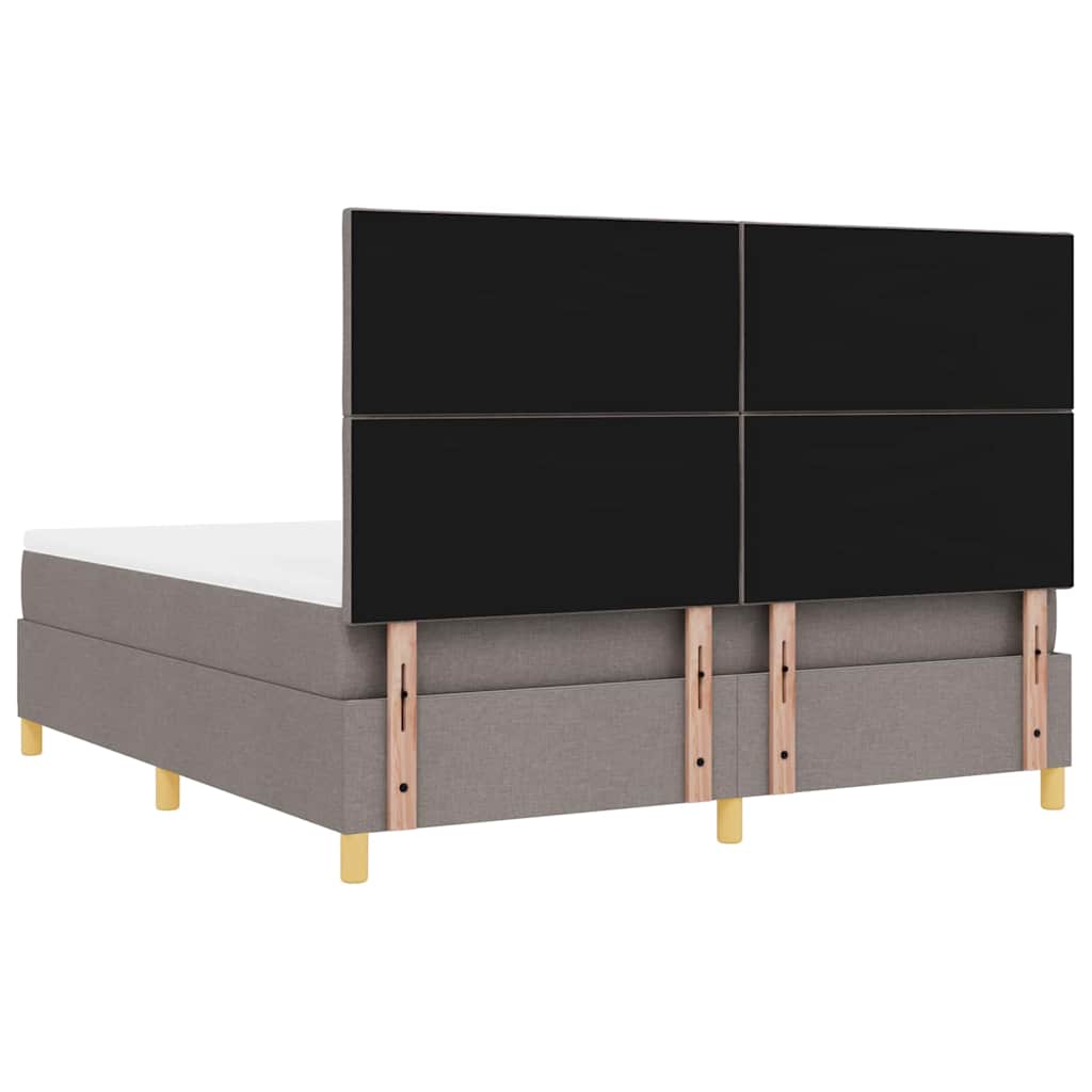 Boxspringbett mit Kopfteil Taupe 180 x 200 cm Stoff