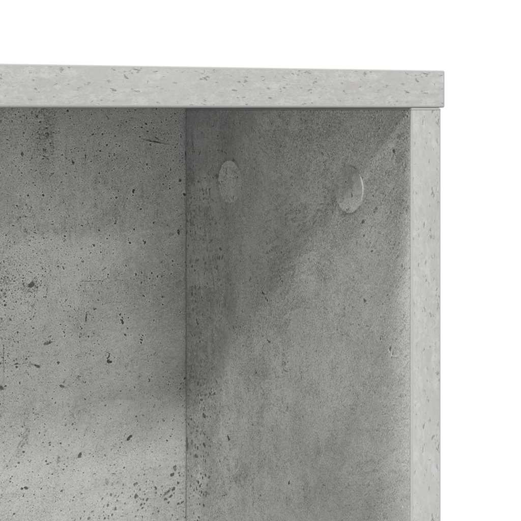 Schreibtisch mit Regal Betongrau 91 x 50 x 149 cm Holzwerkstoff