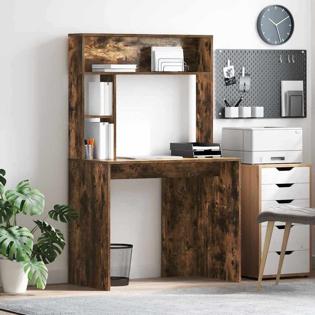 Schreibtisch Räuchereiche 91 x 50 x 149 cm Holzwerkstoff