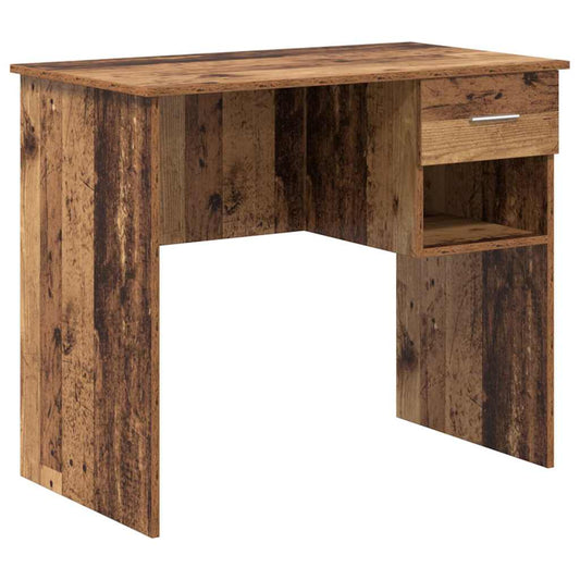 Schreibtisch mit Regal Altholz 90 x 49 x 75 cm Holzwerkstoff