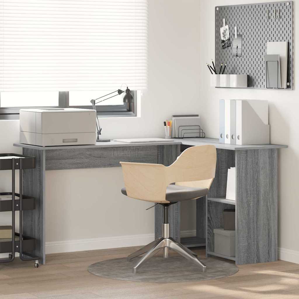 Schreibtisch Grau Sonoma 142 x 102 x 73 cm Holzwerkstoff
