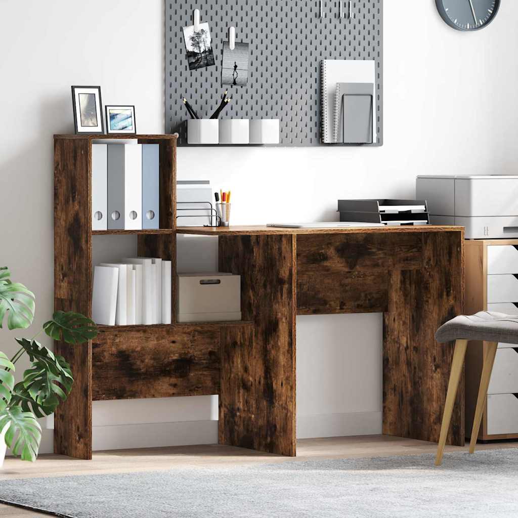 Schreibtisch Räuchereiche 131,5 x 50 x 106,5 cm Holzwerkstoff
