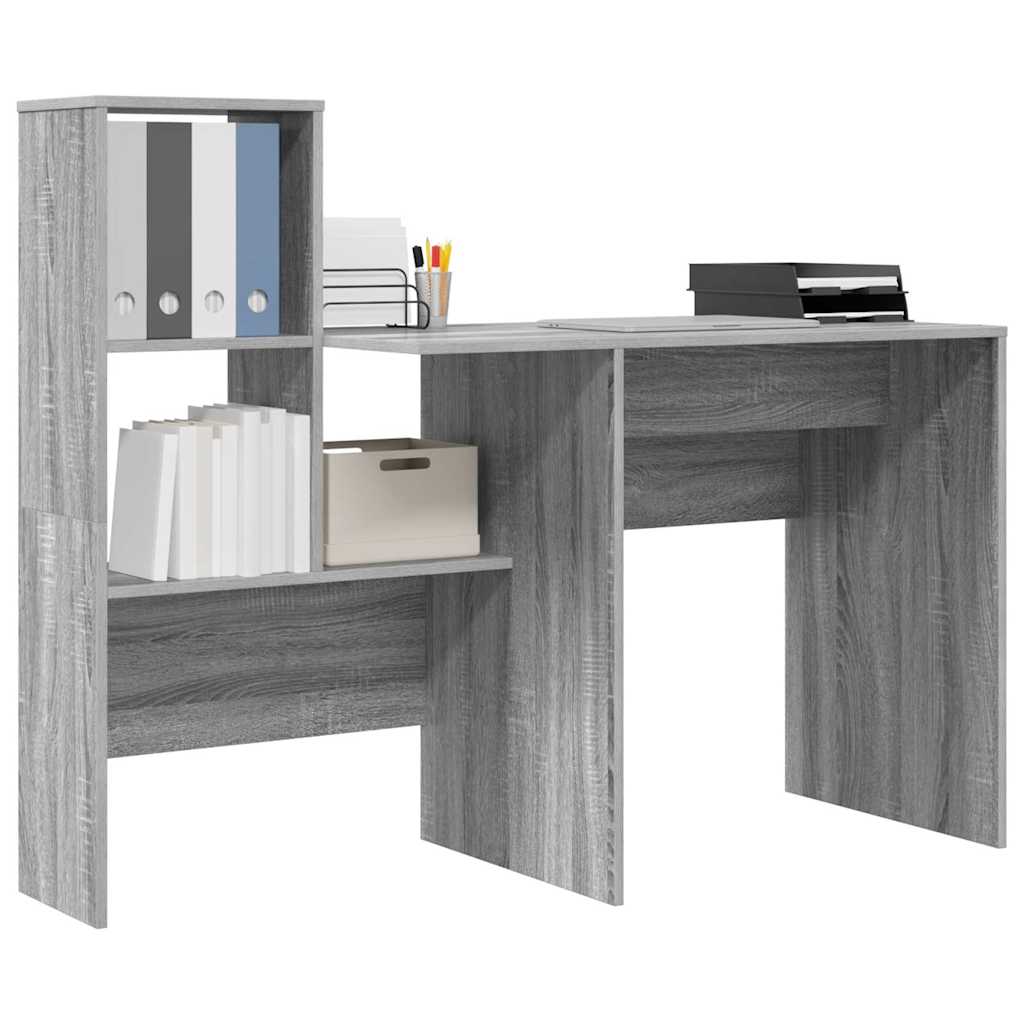 Schreibtisch Grau Sonoma 131,5 x 50 x 106,5 cm Holzwerkstoff