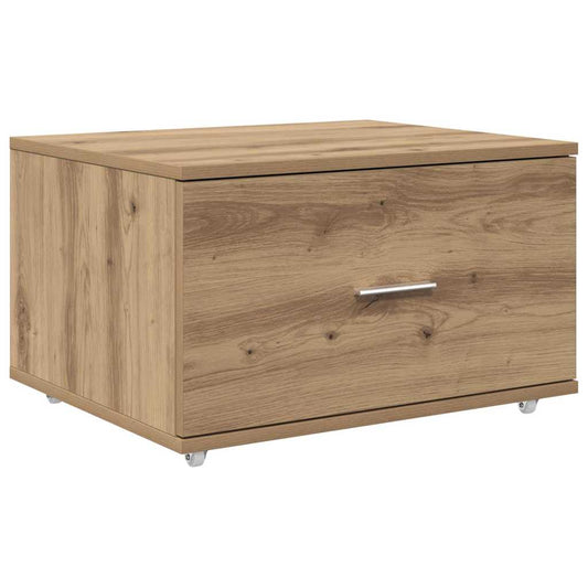 Schubladenschrank mit Rad Braun 55 x 45 x 33,5 cm Holzwerkstoff