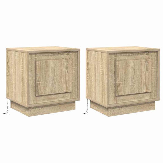 Nachttisch 2 pcs Sonoma Eiche 44 x 34.5 x 45 cm Holzwerkstoff