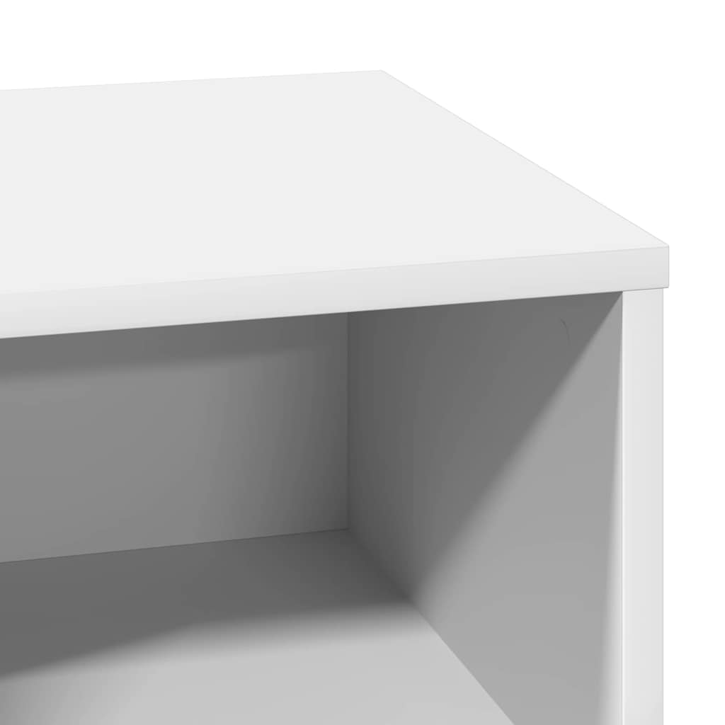 Nachttisch mit 2 pcs Weiß 50 x 34,5 x 50 cm Holzwerkstoff