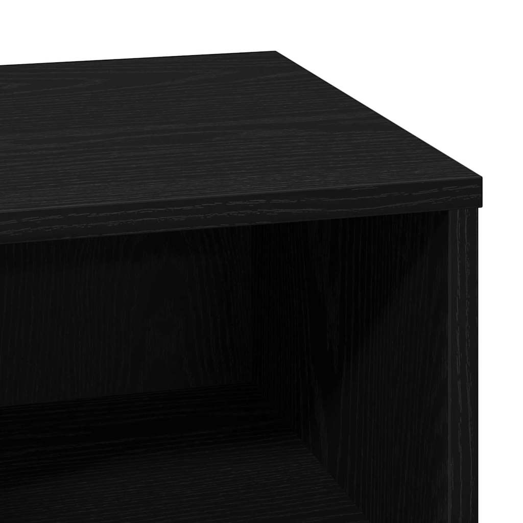 Nachttisch mit 2 pcs Schwarz 50 x 34,5 x 50 cm Holzwerkstoff