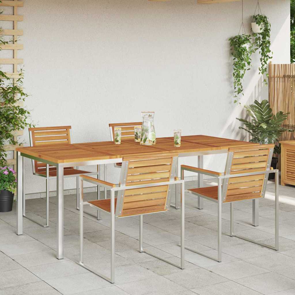 Esstischfürdraußen Braun 200x90x75cm Massives Teakholz