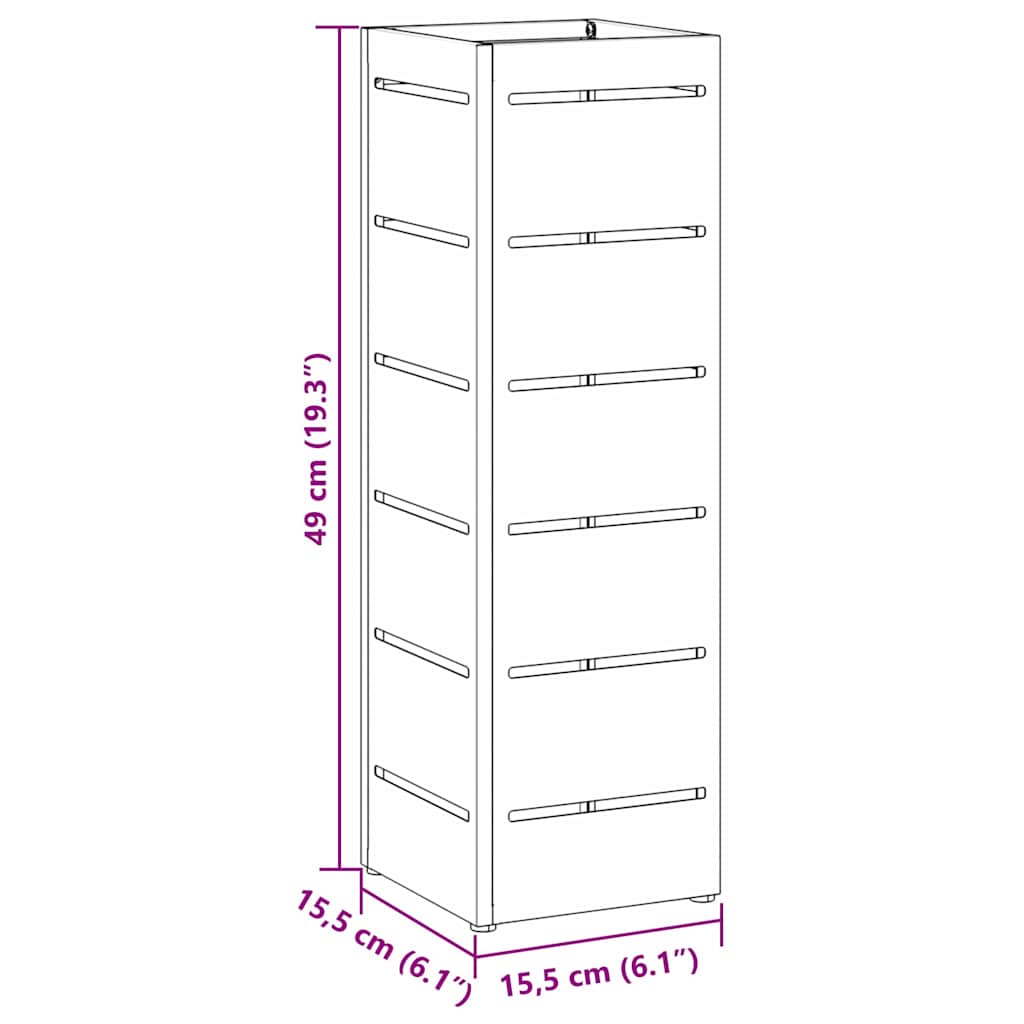 Sonnenschirmhalter Senf 15,5 x 15,5 x 49 cm Metall