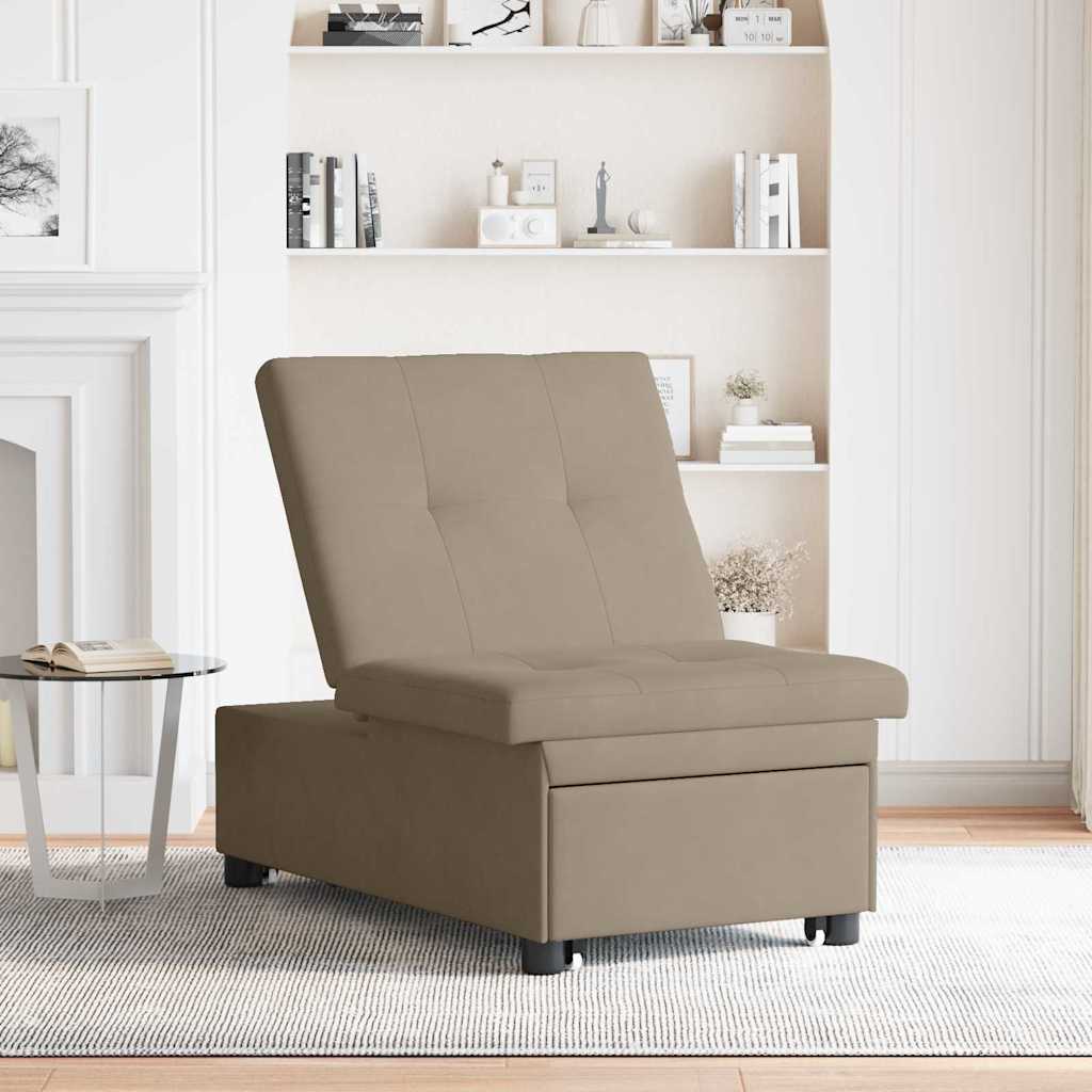 Schlafsofa mit Kissen Taupe 67 x 194 x 82 cm Sperrholz