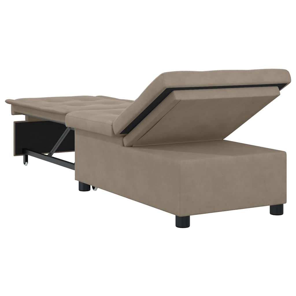 Schlafsofa mit Kissen Taupe 67 x 194 x 82 cm Sperrholz