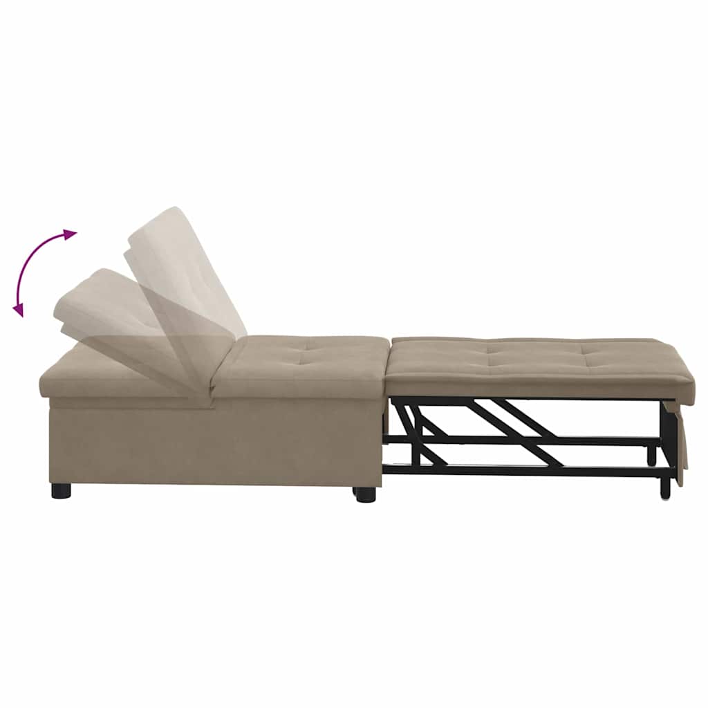 Schlafsofa mit Kissen Taupe 67 x 194 x 82 cm Sperrholz