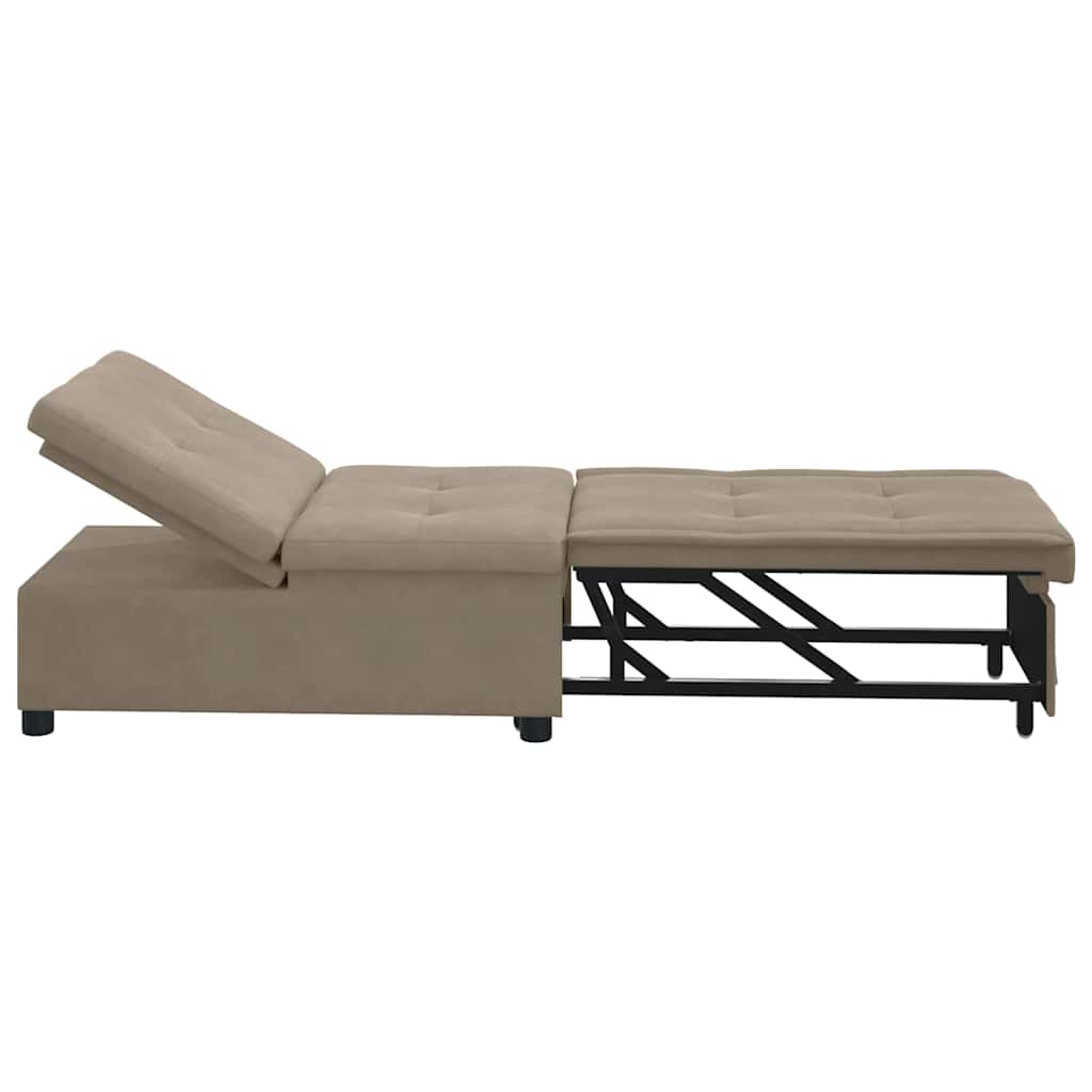 Schlafsofa mit Kissen Taupe 67 x 194 x 82 cm Sperrholz