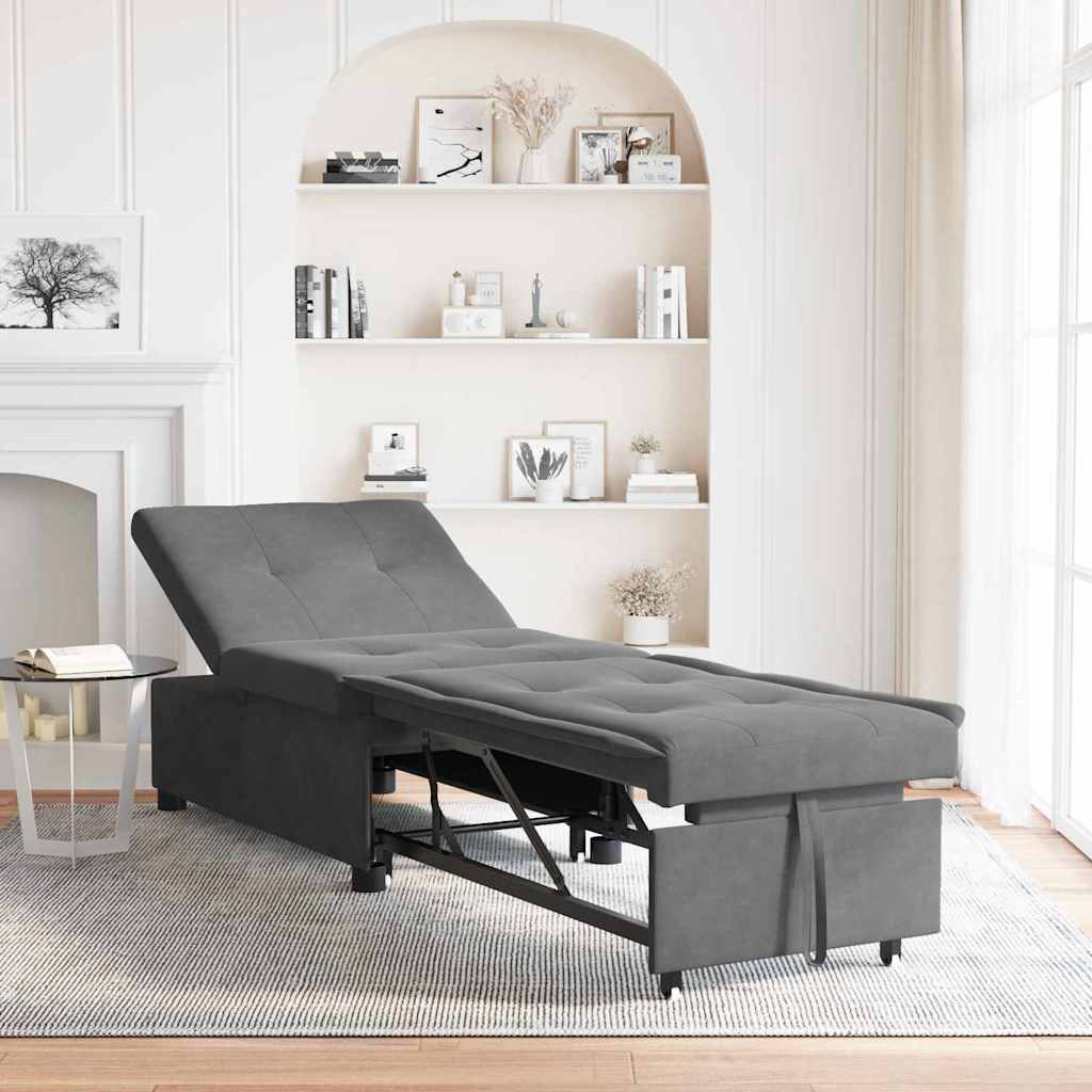 Schlafsofa Dunkelgrau 67 x 194 x 82 cm