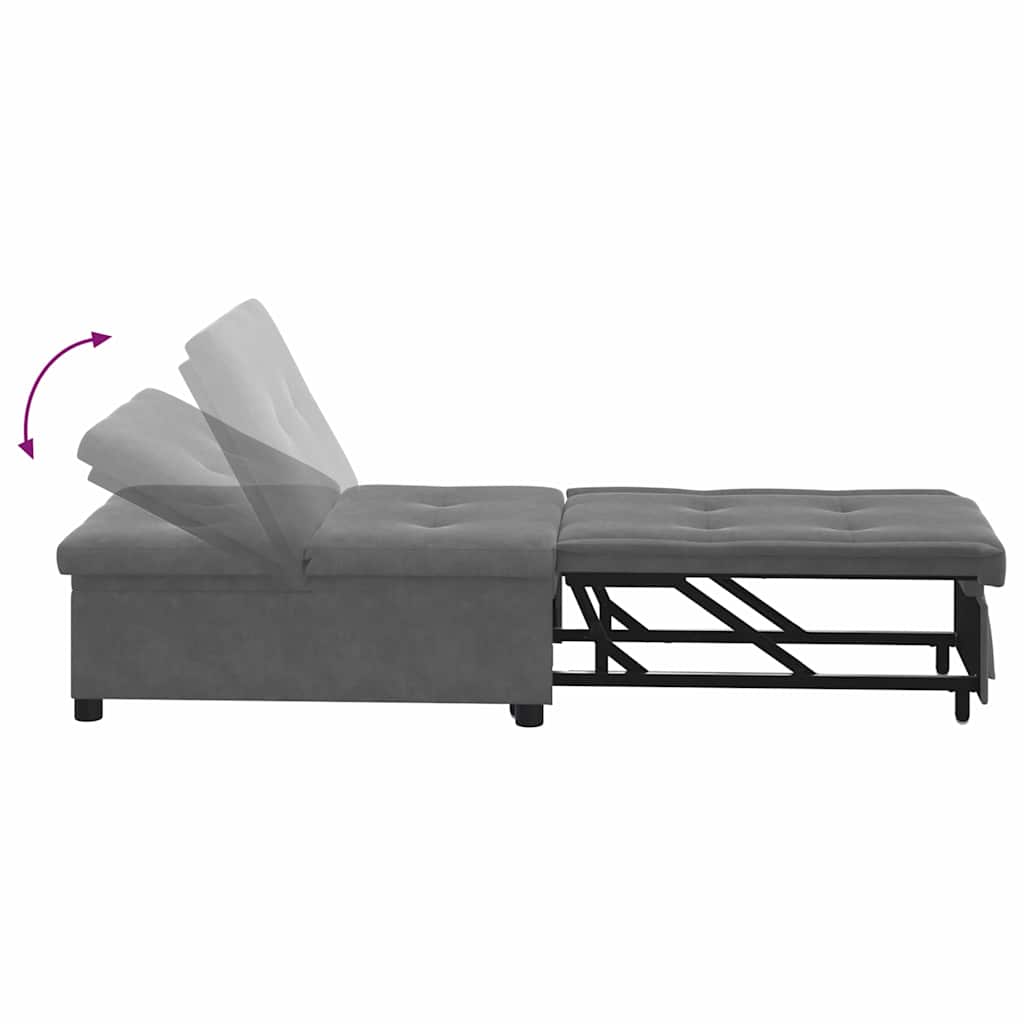 Schlafsofa Dunkelgrau 67 x 194 x 82 cm
