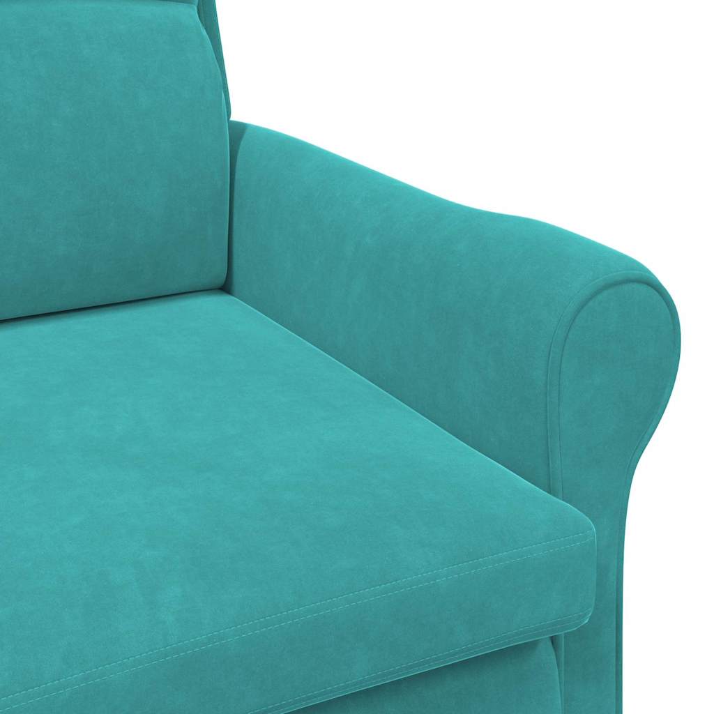 Sessel Türkis 76 x 94 x 102 cm Samt
