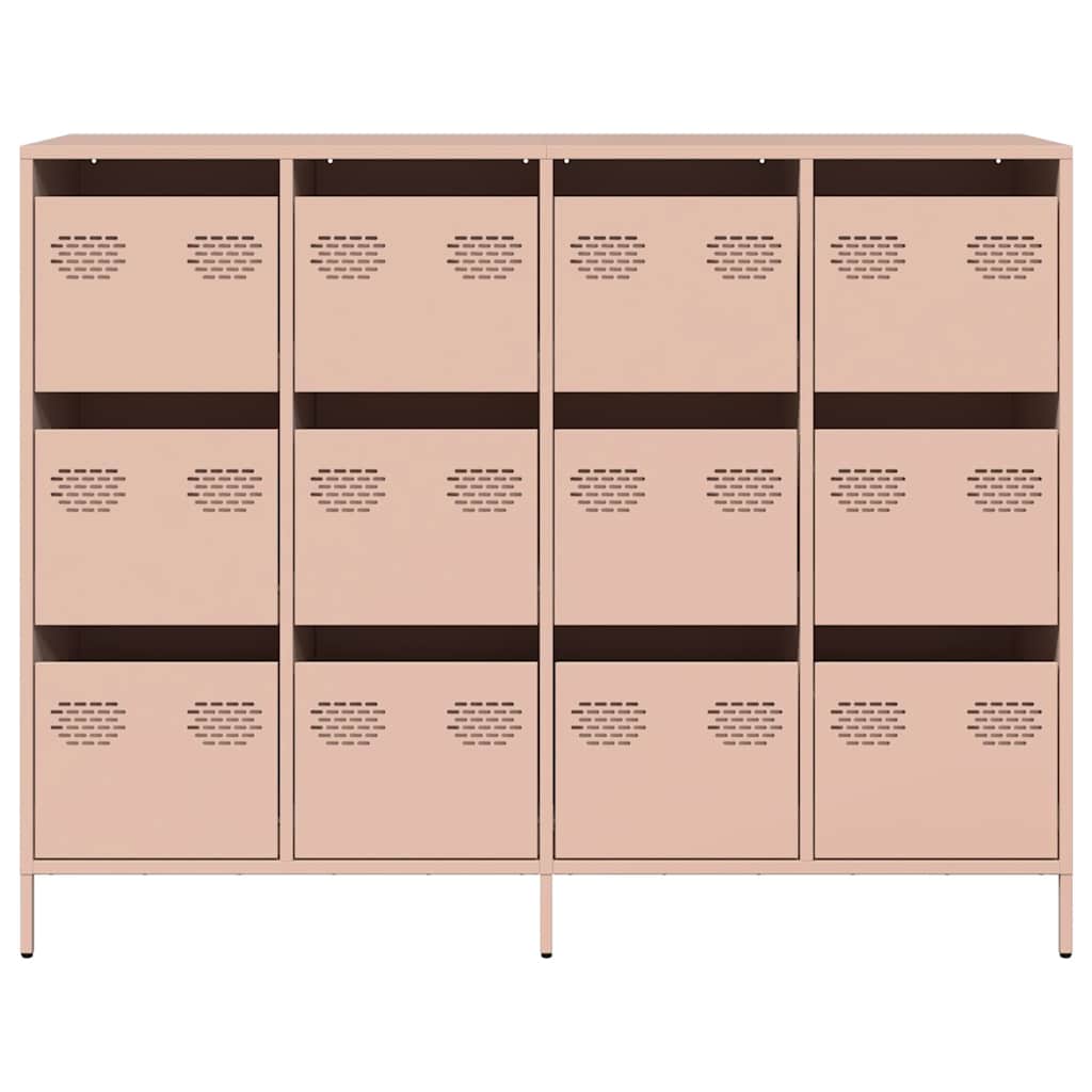 Sideboard Rosa 135x39x103,5 cm Kaltgewalzter Stahl