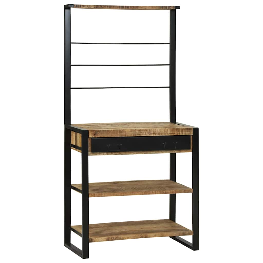 Küchenregal Braun 80 x 40 x 160 cm Massivholz Mango