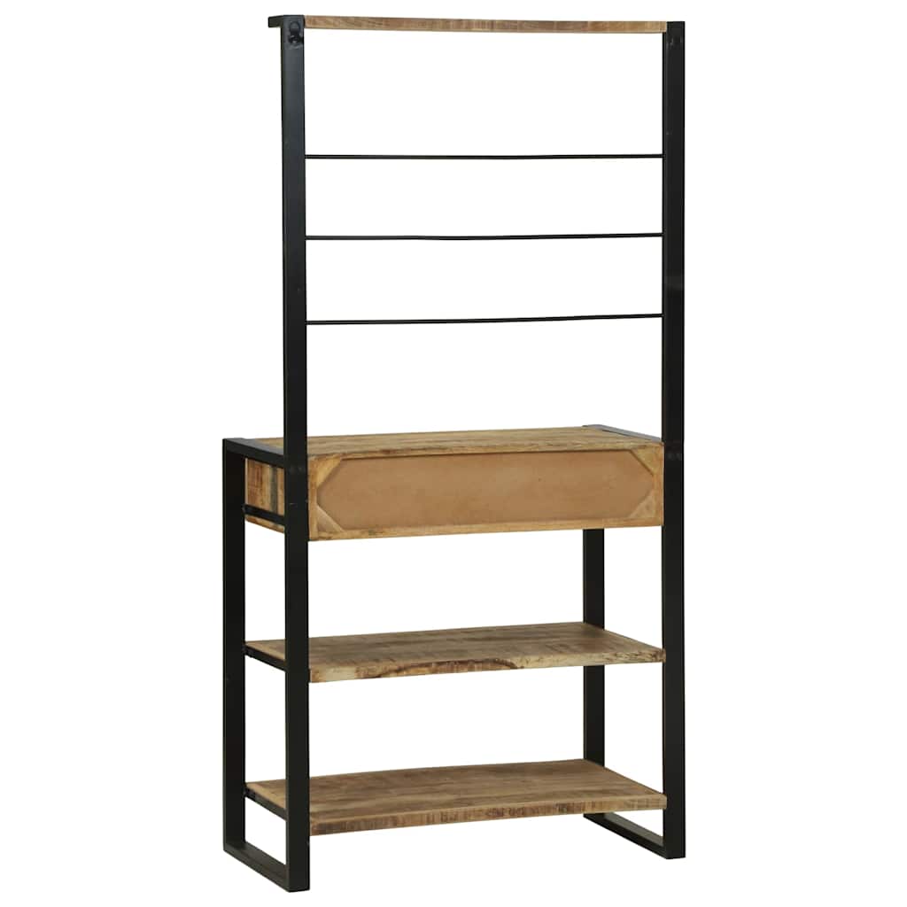 Küchenregal Braun 80 x 40 x 160 cm Massivholz Mango
