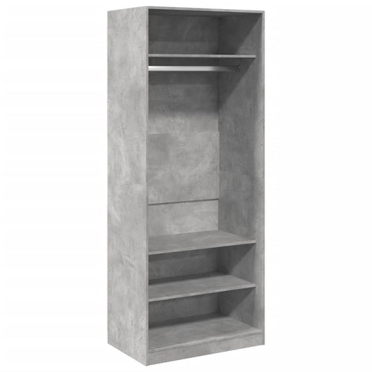 Kleiderschrank Betongrau 80x50x200 cm Holzwerkstoff