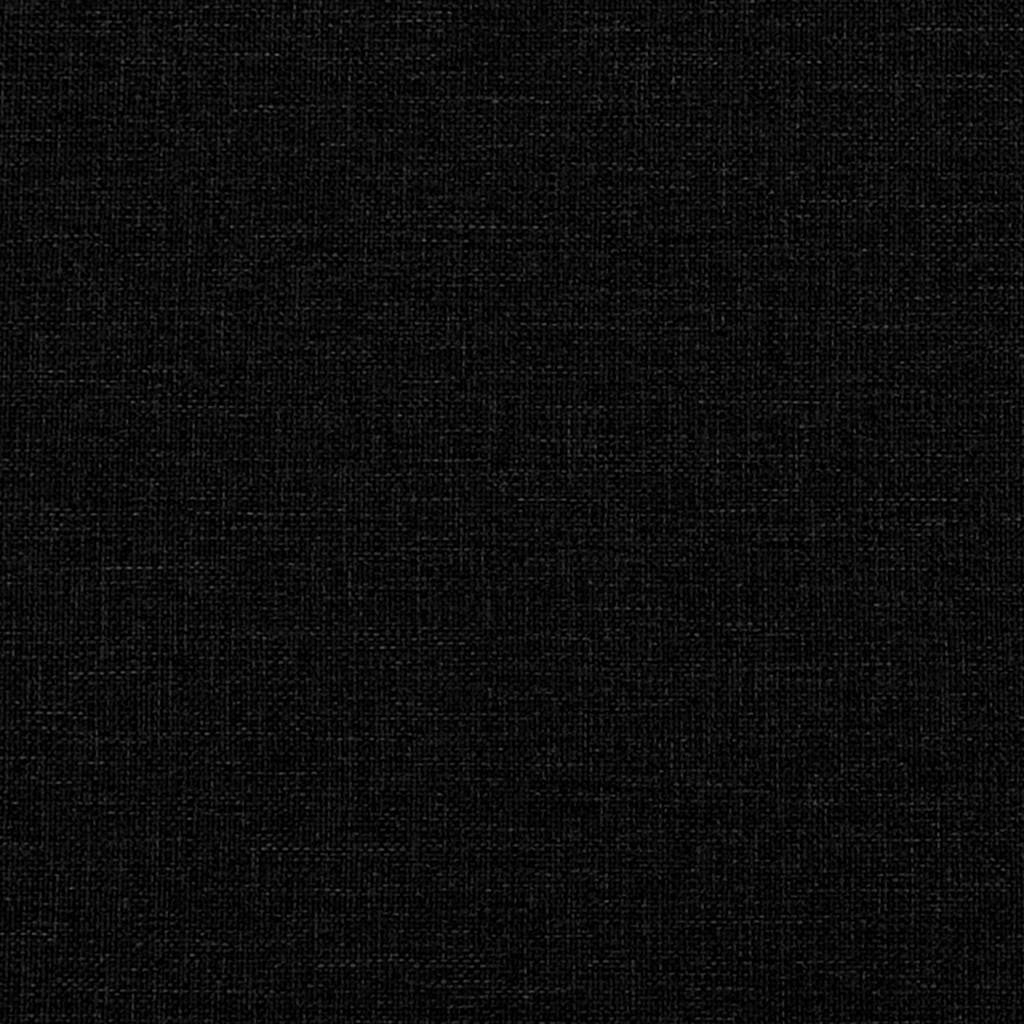 Schaukelstuhl mit Fußhocker Schwarz Stoff
