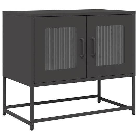TV-Schrank Schwarz 68x39x60,5 cm Kaltgewalzter Stahl