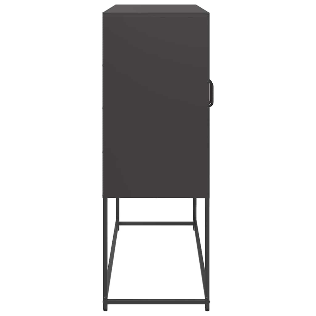 Sideboard Schwarz 100,5x39x107 cm Kaltgewalzter Stahl