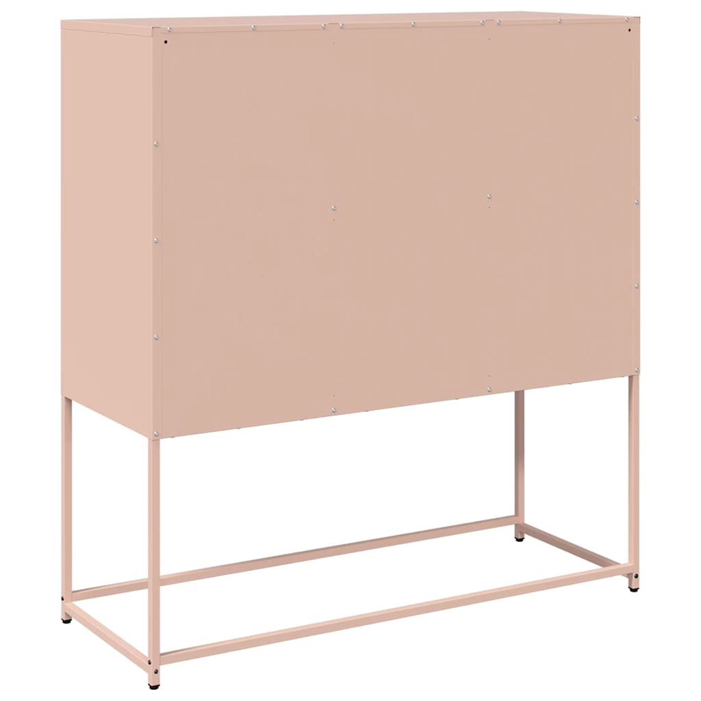 Sideboard Rosa 100,5x39x107 cm Kaltgewalzter Stahl