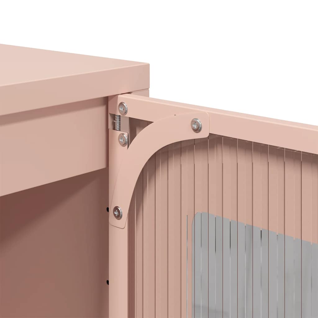 Sideboard Rosa 100,5x39x107 cm Kaltgewalzter Stahl