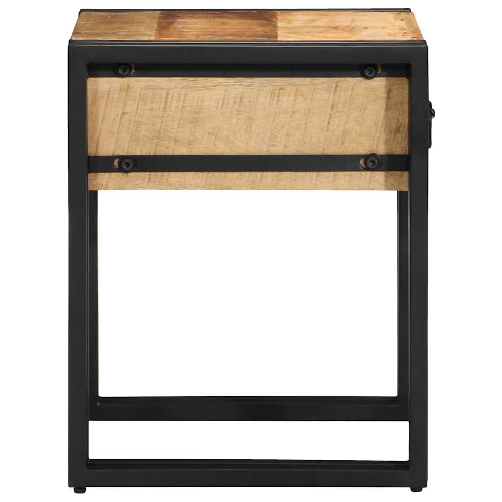Beistelltisch 40 x 40 x 50 cm Massives Mango Holz und Metall