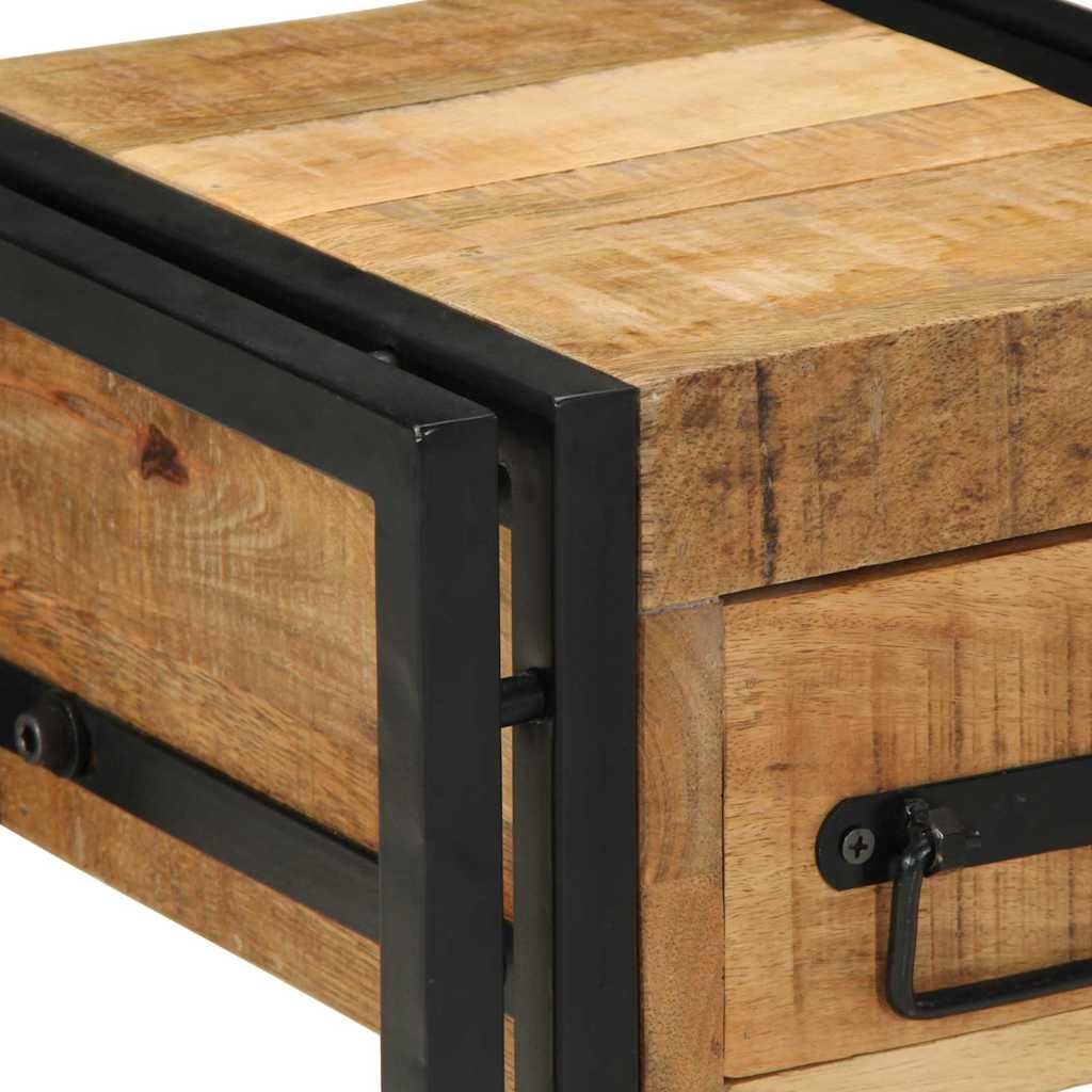 Beistelltisch 30 x 30 x 40 cm Massives Mango Holz und Metall