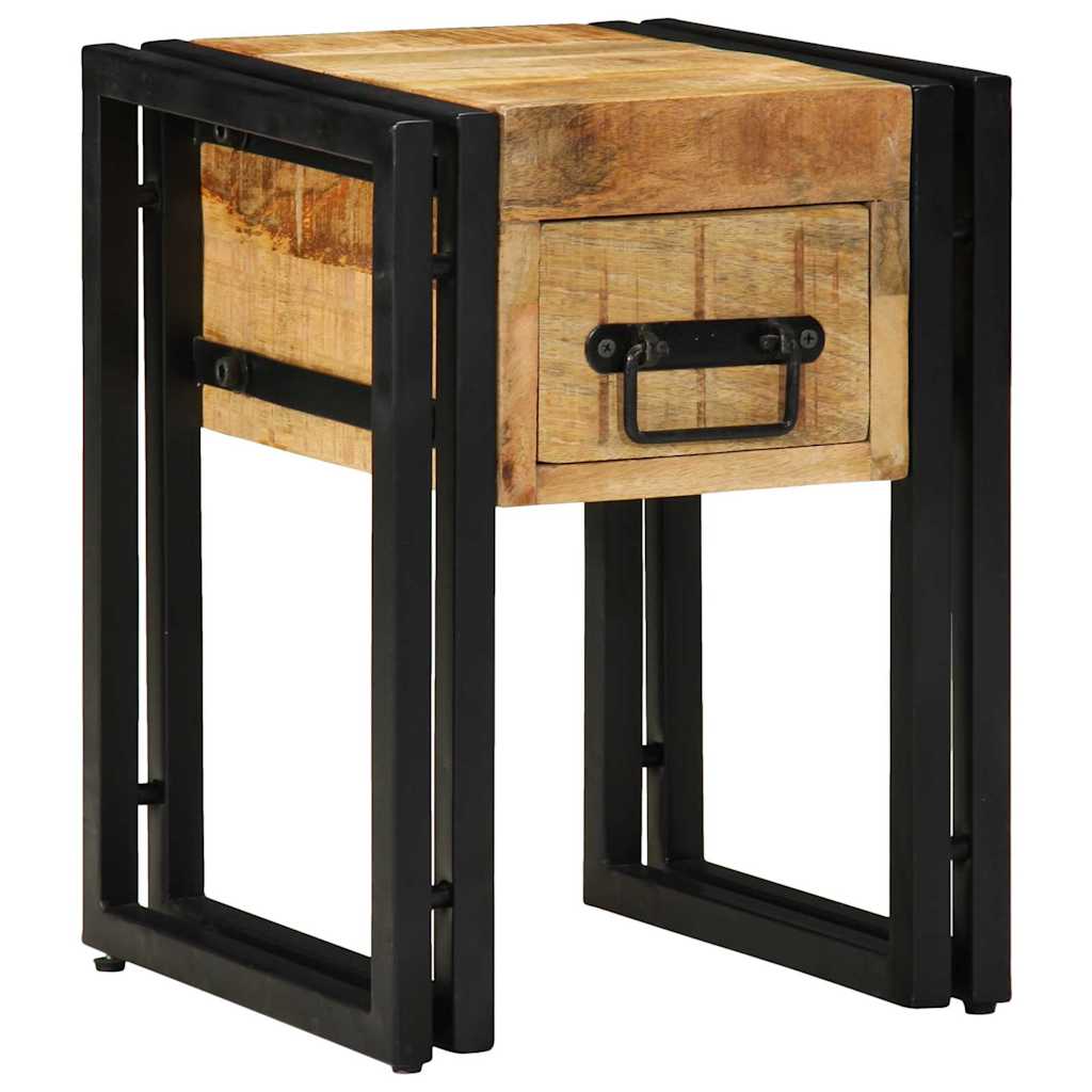 Beistelltisch 30 x 30 x 40 cm Massives Mango Holz und Metall
