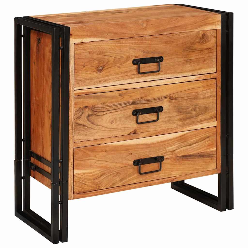 Sideboard Braun 66 x 33 x 70 cm Massivholz Akazie
