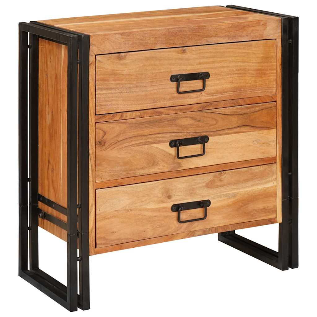 Sideboard Braun 66 x 33 x 70 cm Massivholz Akazie