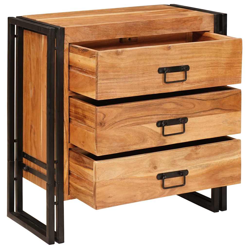 Sideboard Braun 66 x 33 x 70 cm Massivholz Akazie