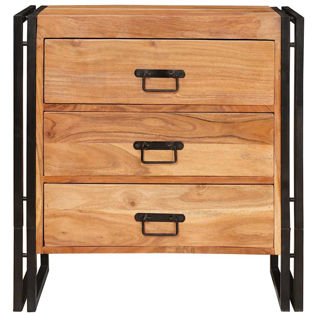 Sideboard Braun 66 x 33 x 70 cm Massivholz Akazie