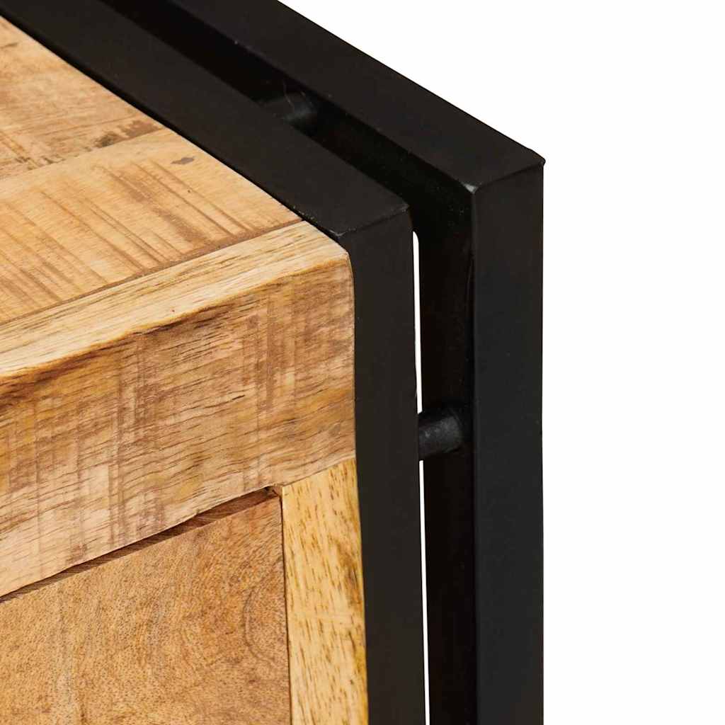 Schuhschrank mit Regal Braun 90 x 38 x 45 cm Massivholz Mango