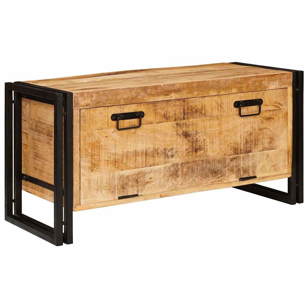 Schuhschrank mit Regal Braun 90 x 38 x 45 cm Massivholz Mango