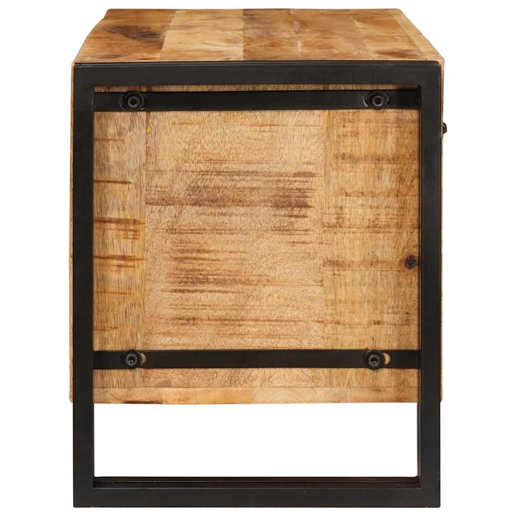 Schuhschrank mit Regal Braun 90 x 38 x 45 cm Massivholz Mango