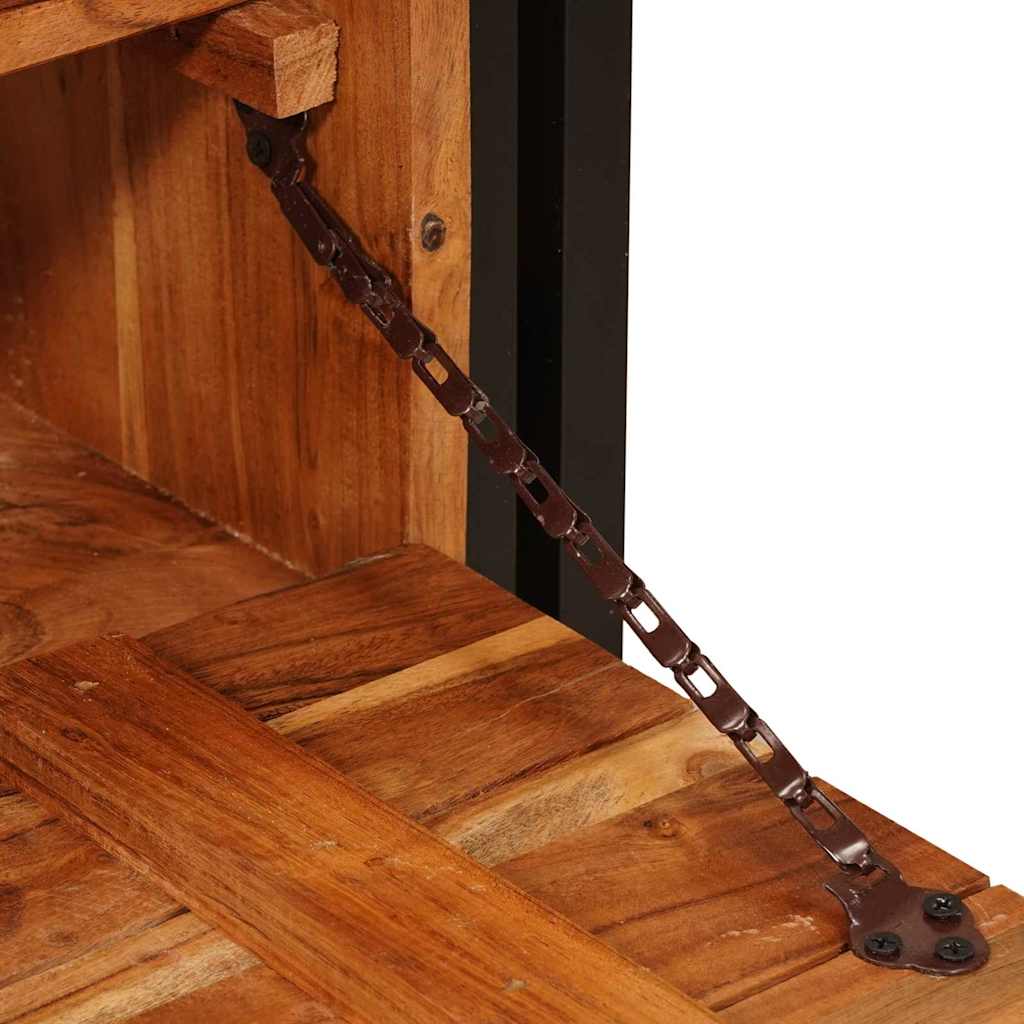 Schuhschrank mit Regal Braun 90 x 38 x 45 cm Massivholz Akazie
