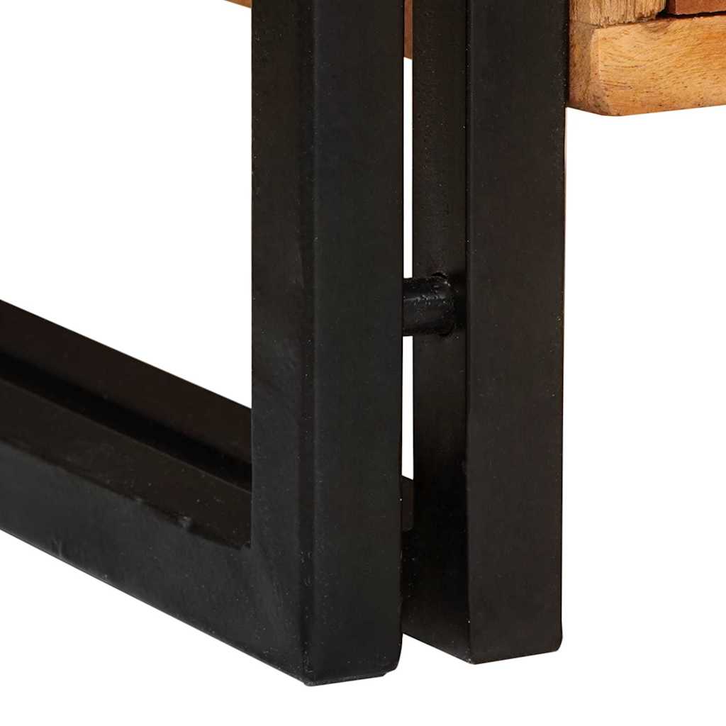 Schuhschrank mit Regal Braun 90 x 38 x 45 cm Massivholz Akazie