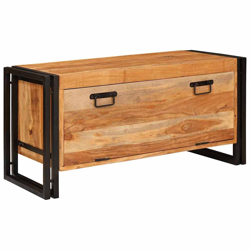 Schuhschrank mit Regal Braun 90 x 38 x 45 cm Massivholz Akazie