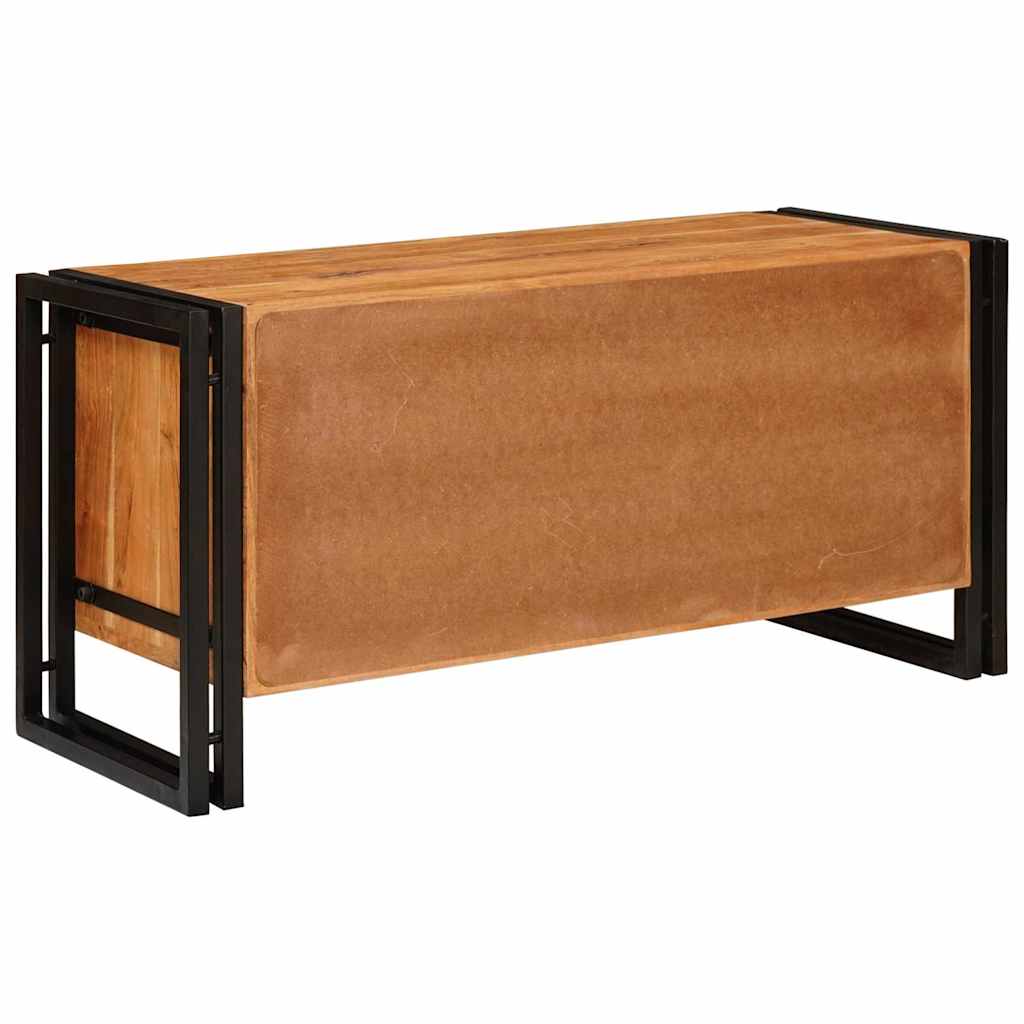 Schuhschrank mit Regal Braun 90 x 38 x 45 cm Massivholz Akazie