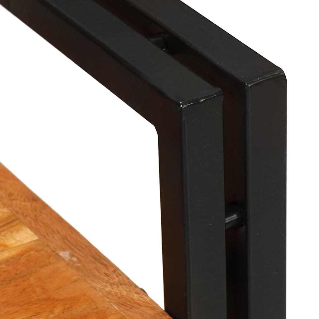 Nachttisch Braun und Schwarz 38 x 33 x 58 cm Massivholz Akazie