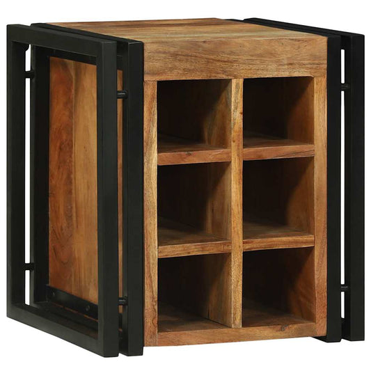 Weinregal Braun 34,5 x 35 x 39 cm Massivholz Akazie