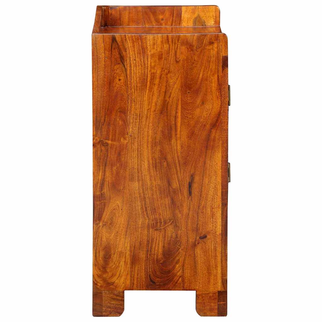 Schuhschrank mit Tür Braun 55 x 35 x 75 cm Massivholz Akazie