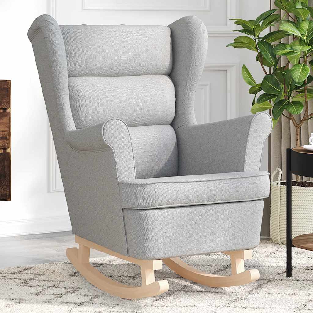 Schaukelsessel Wolkengrau 74x90x102 cm Stoff